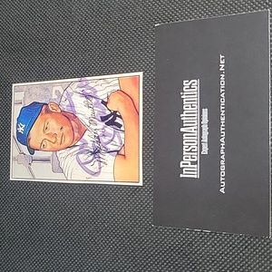 Mickey mantle autographed 1988 baseball card magazine card Inpersonauthenticatio